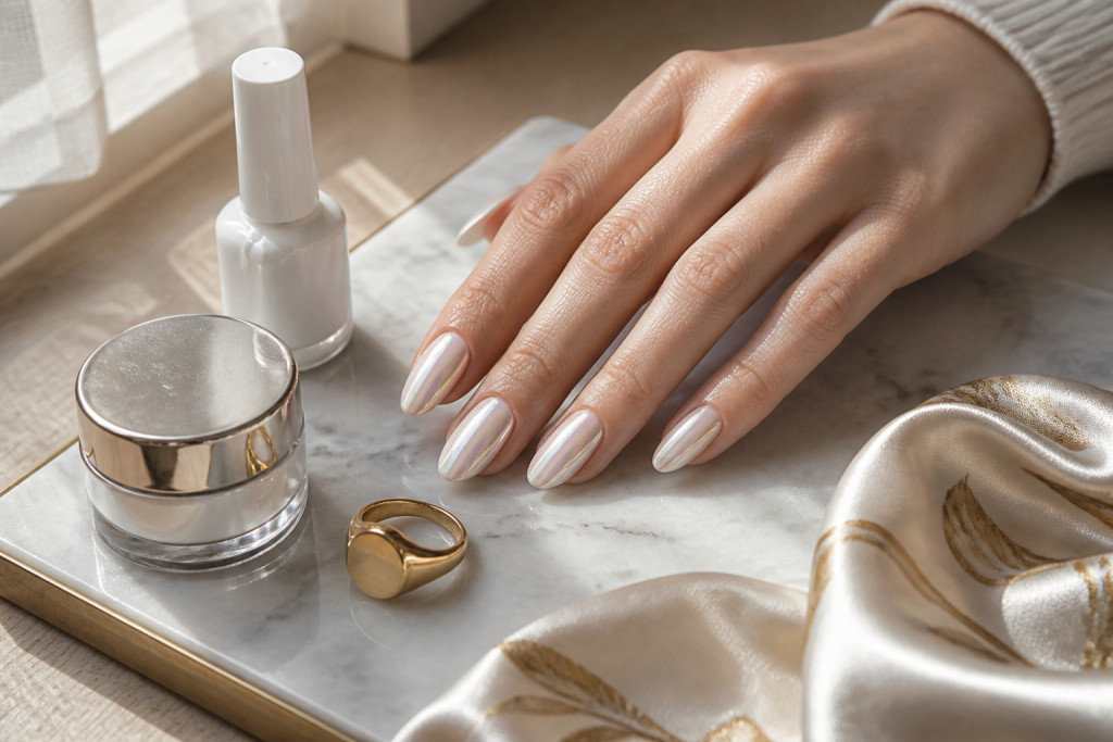 17 Chrome White Ombre Nails That Look Unreal Under Flash